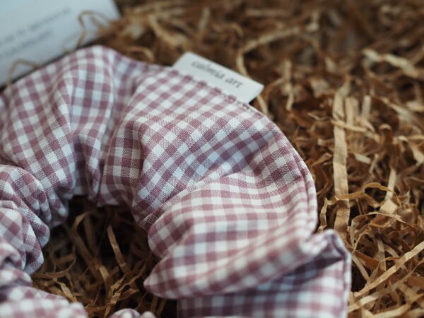 Scrunchie vichy morado