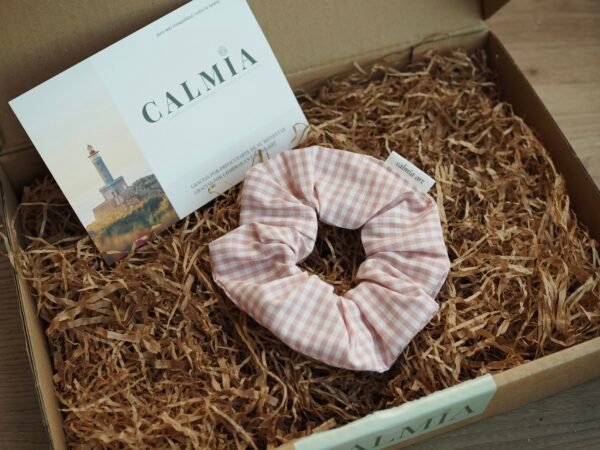 Scrunchie vichy rosa