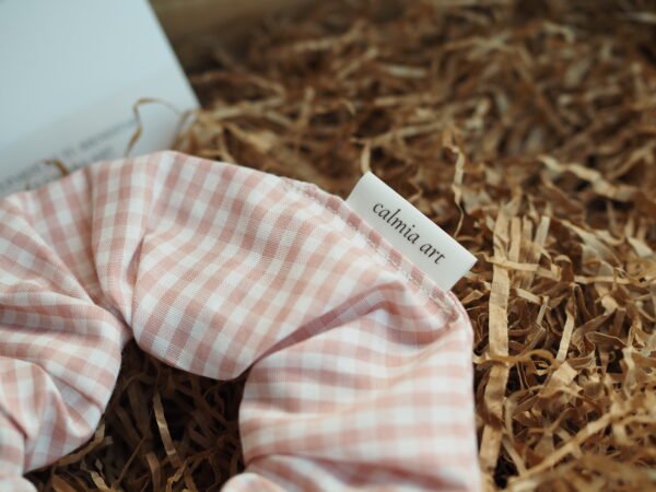 Scrunchie vichy rosa