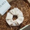 Coletero scrunchie vichy beige