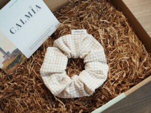 IMG_3603 Coletero scrunchie vichy beige