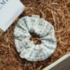 Scrunchie cuadros verde