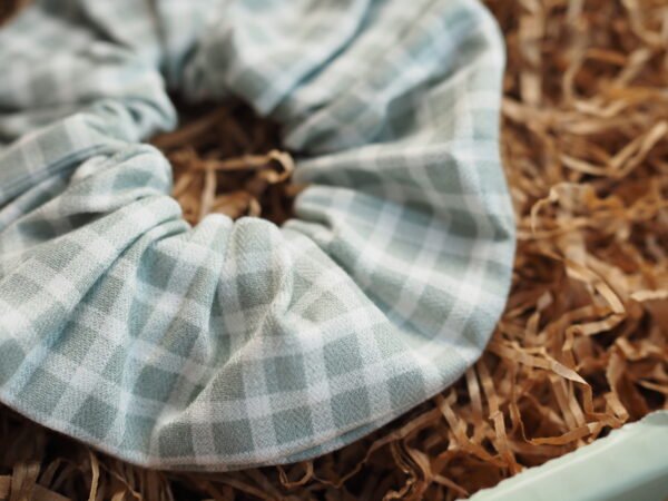 Scrunchie cuadros verde