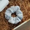 Scrunchie vichy azul